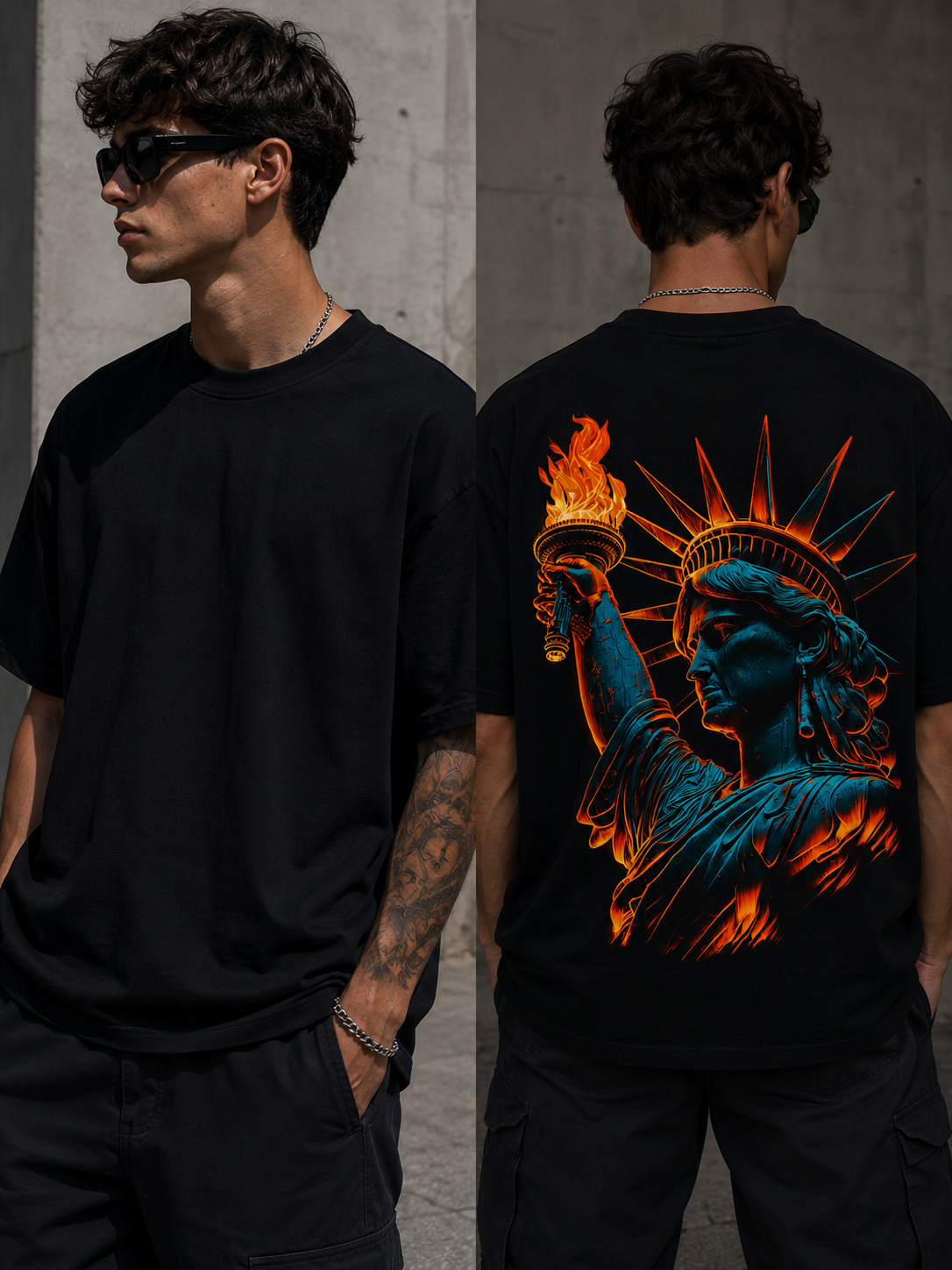 STATUE OF LIBERTY OVERSIZED T-SHIRT
